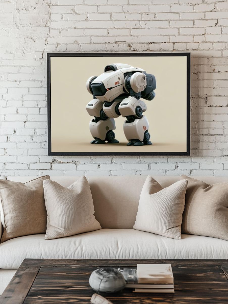 Robotic Mech Concept Art Print. room preview