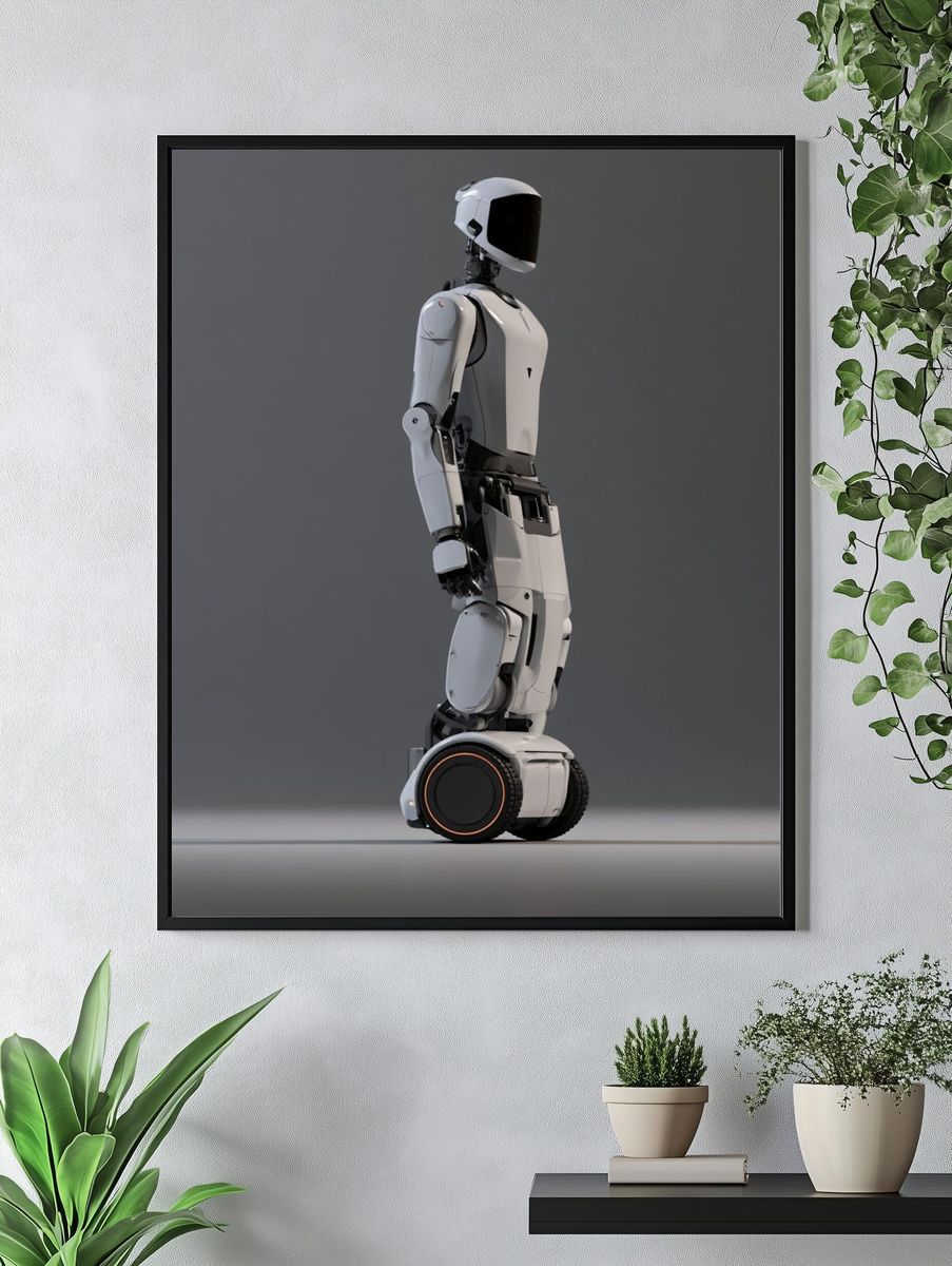 Humanoid Robot Illustration Poster. — room view 4