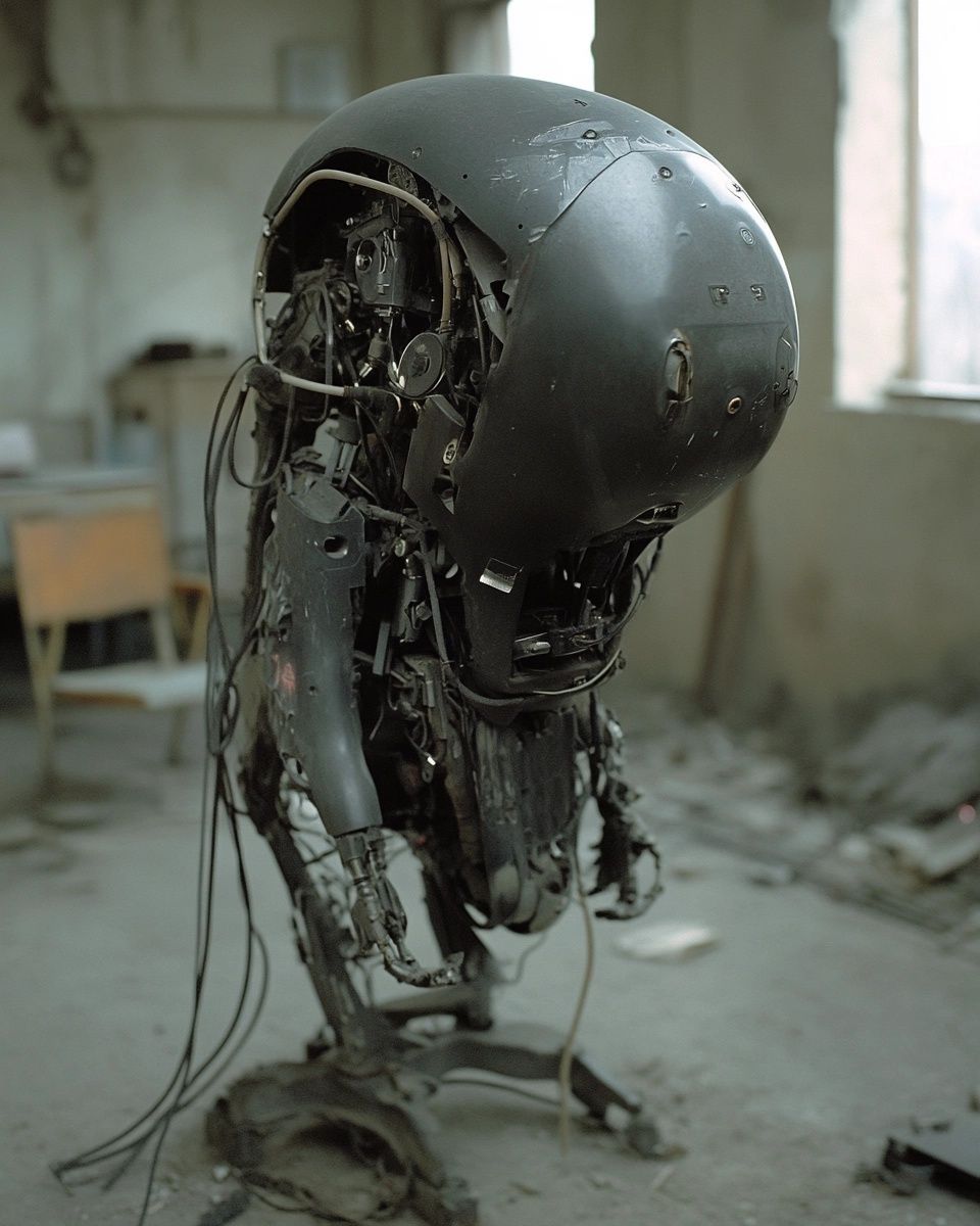 Broken Robot Portrait Print. poster detail