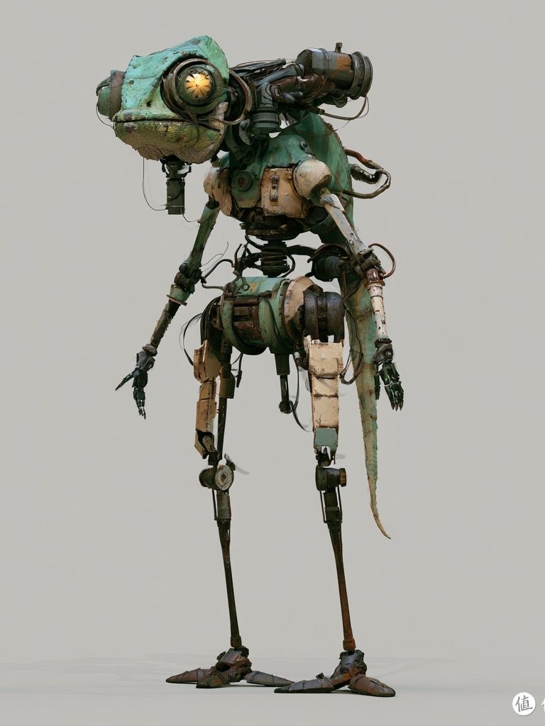 Rusty Robot Illustration Poster. poster — illustration art