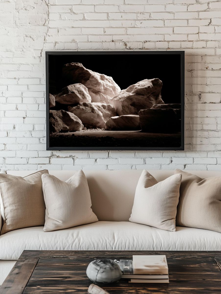 Cave Rocks — Photography Print. — room view 1