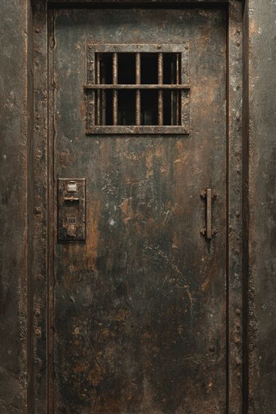 Rusty Prison Door Photography Poster. poster
