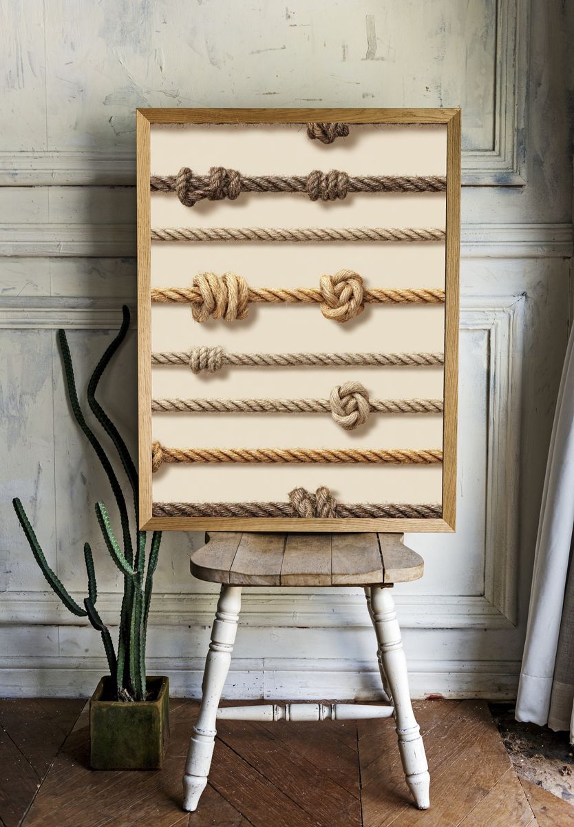 Knotted Rope Texture Print. — room view 1