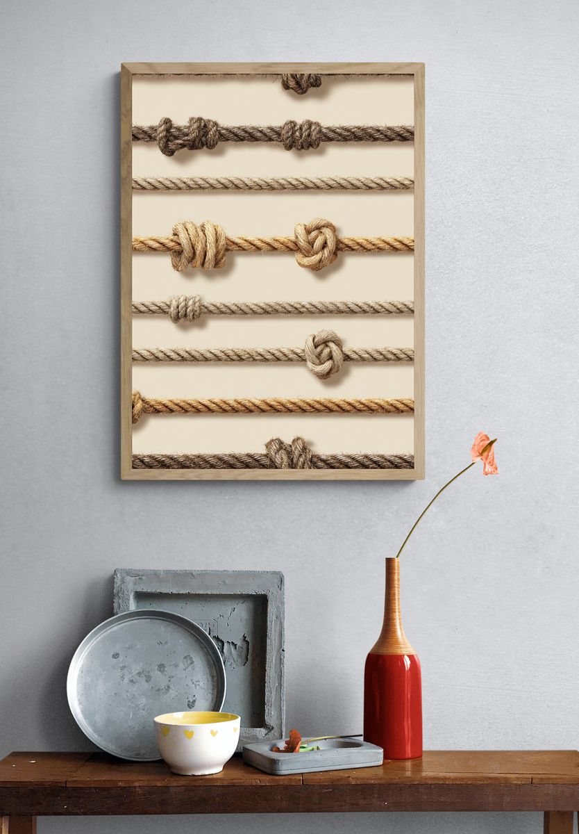 Knotted Rope Texture Print. — room view 3