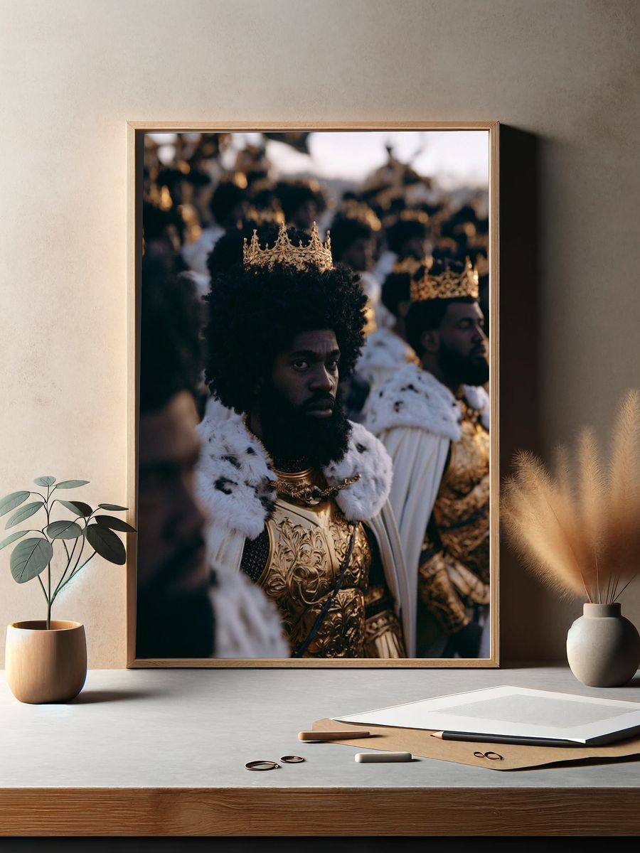 Crowned Royal Portrait Poster. — room view 2