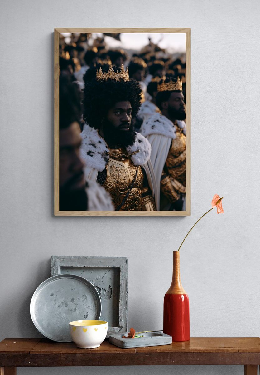 Crowned Royal Portrait Poster. — room view 3