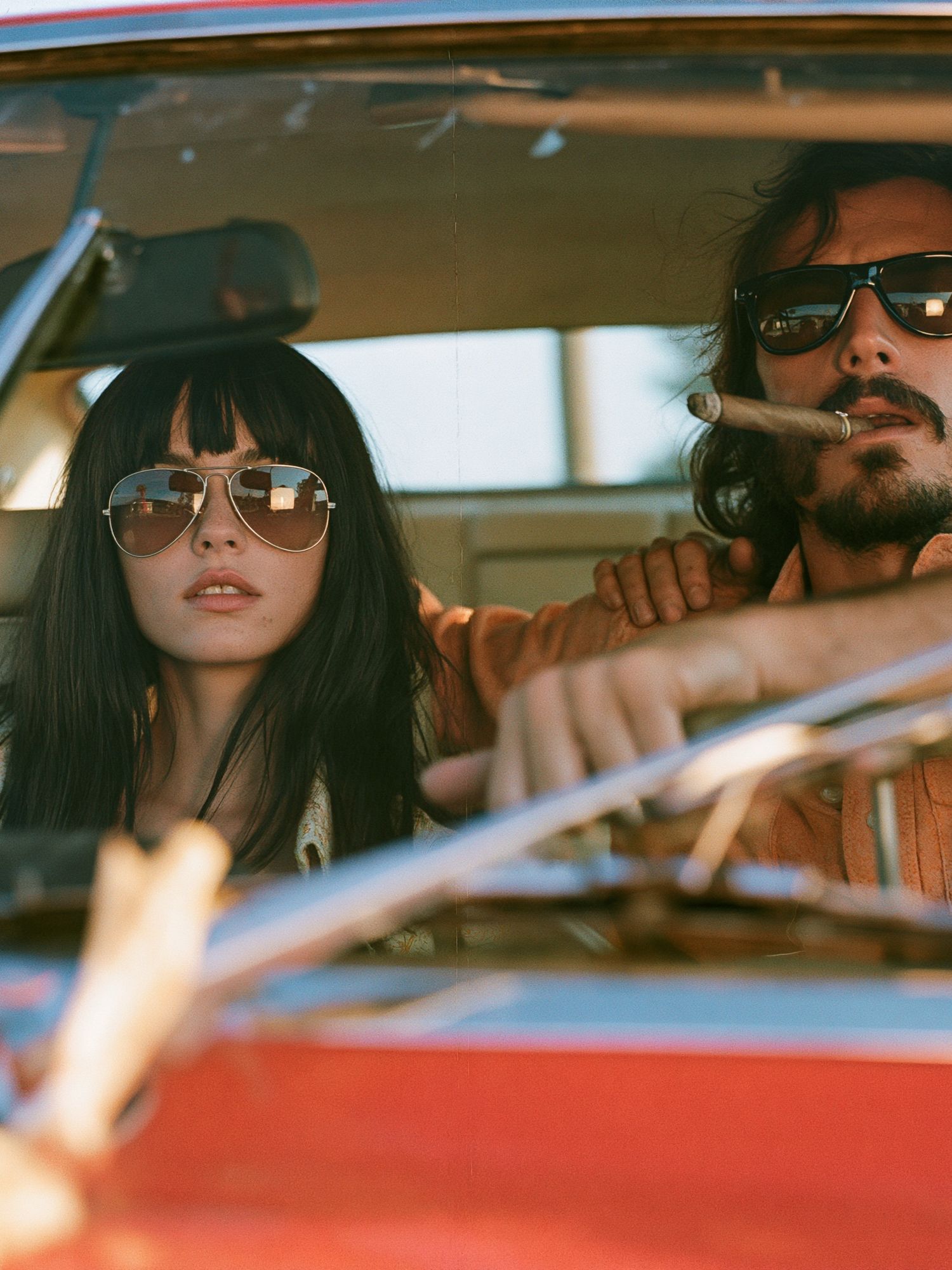 Retro Road Trip Couple Photography Poster. poster — photography art