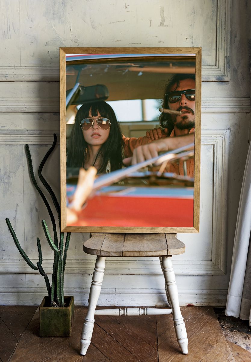 Retro Road Trip Couple Photography Poster. — room view 1