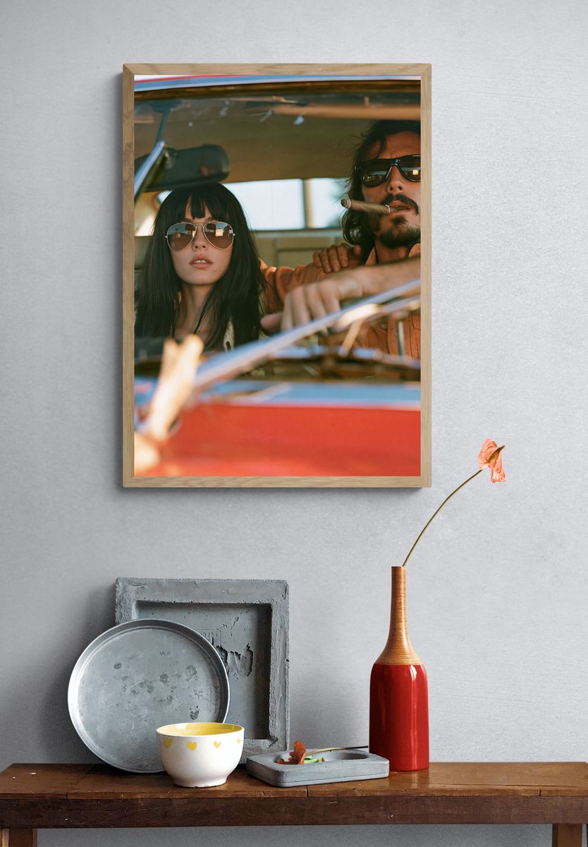 Retro Road Trip Couple Photography Poster. — room view 3