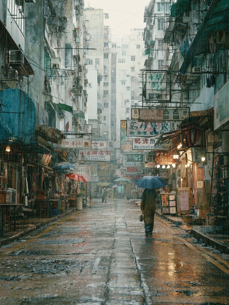 Rainy Street Scene — Photography Print. poster detail