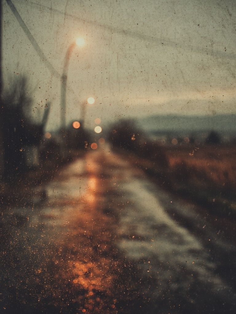Rainy Street at Dusk — Photography Print. poster detail