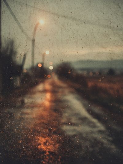 Rainy Street at Dusk — Photography Print. poster