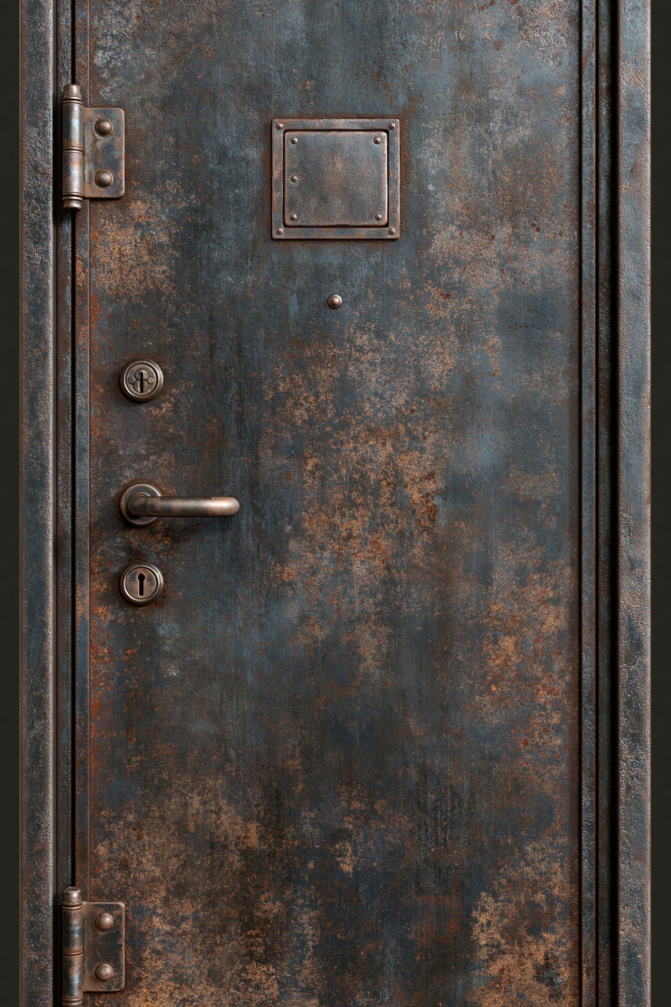 Rusty Steel Door Photography Poster. poster detail