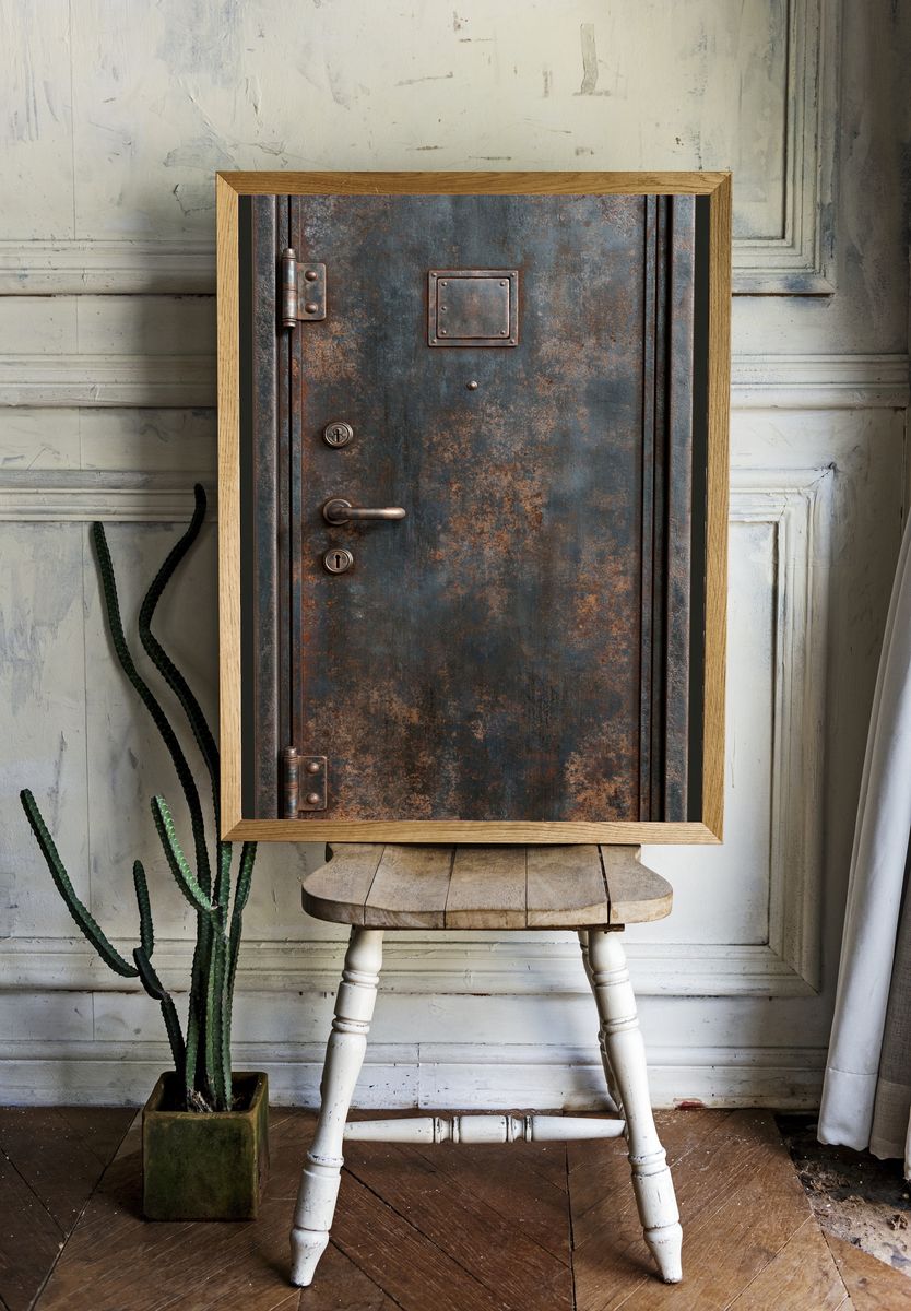 Rusty Steel Door Photography Poster. room preview