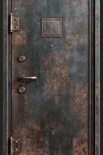Rusty Steel Door Photography Poster. poster print