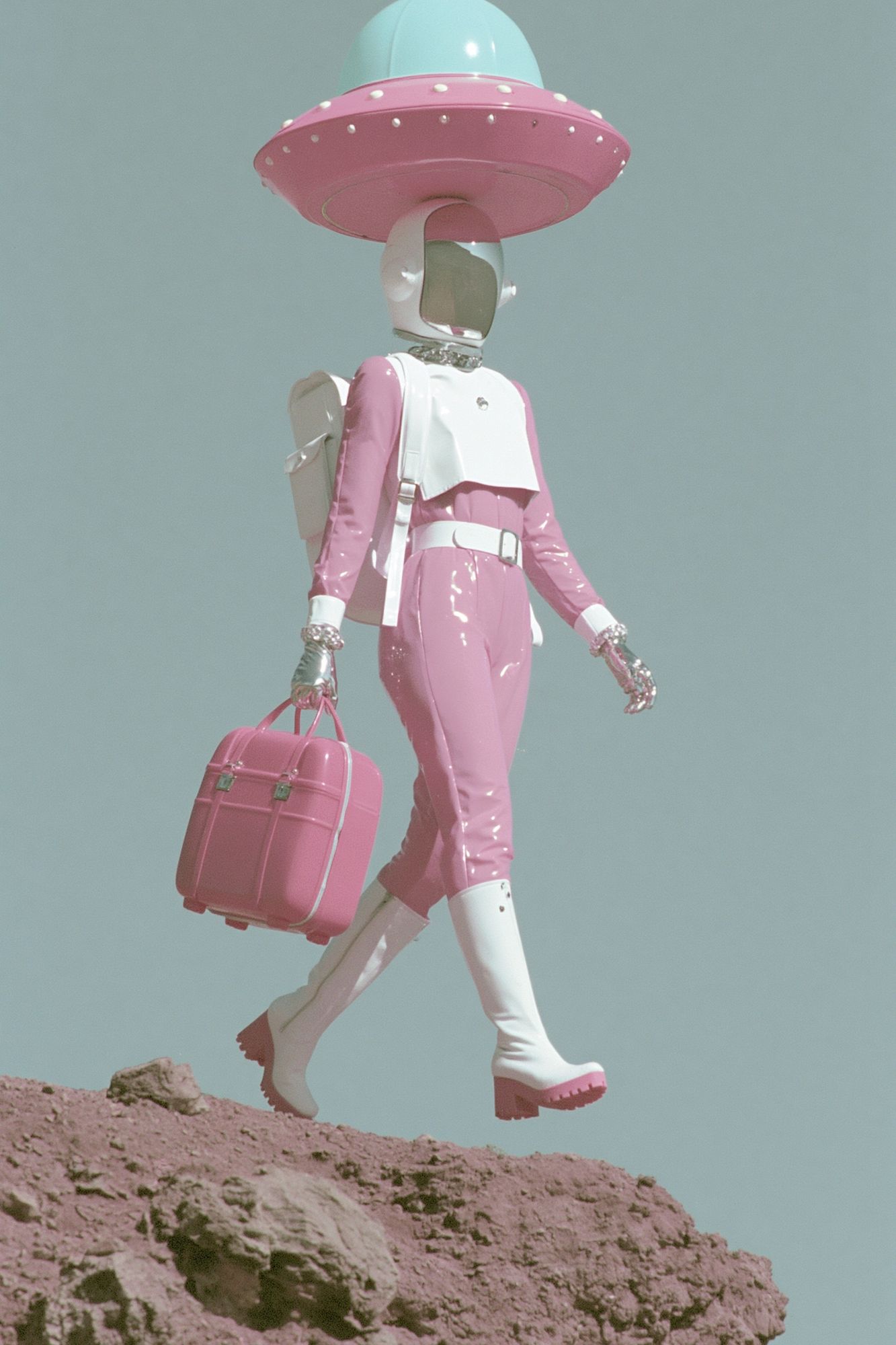 Retro Space Traveler — Surreal Print. poster detail