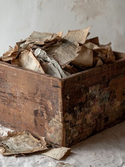 Rustic Paper Box Still Life Print.