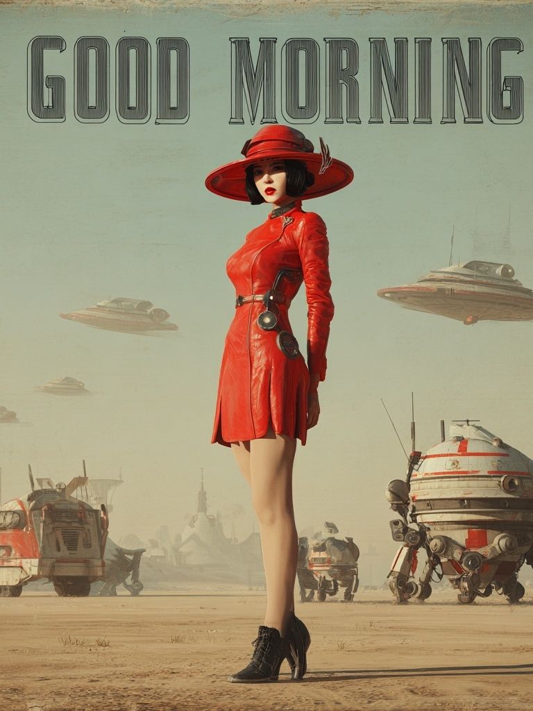 Good Morning — Retro Sci-Fi Print. poster detail