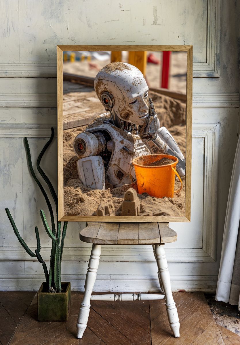 Robot in Sand — Contemporary Print room preview