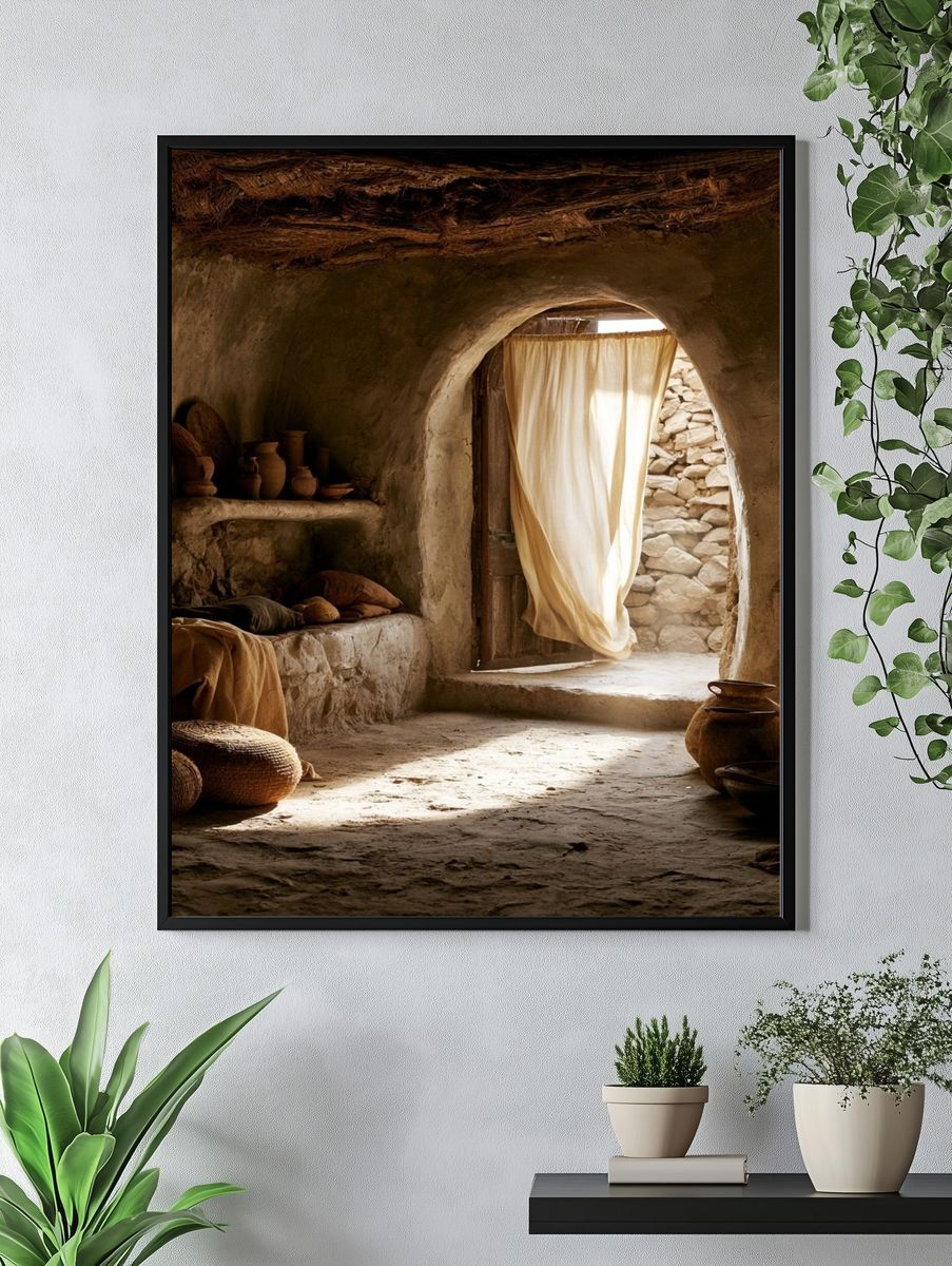 Rustic Stone Interior Photography Poster. — room view 4