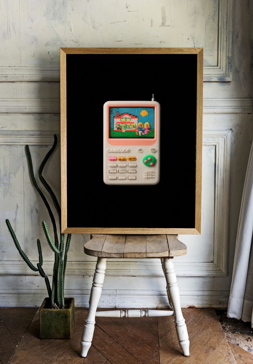 Retro Toy Console — Illustration Print. room preview