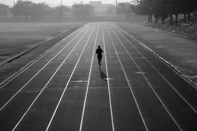Runner on Track — Black and White Photography Print. poster print