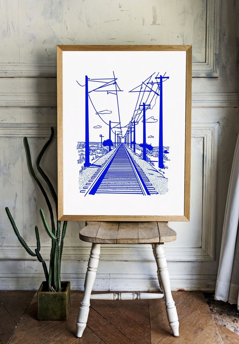 Railway Tracks — Illustration Print room preview