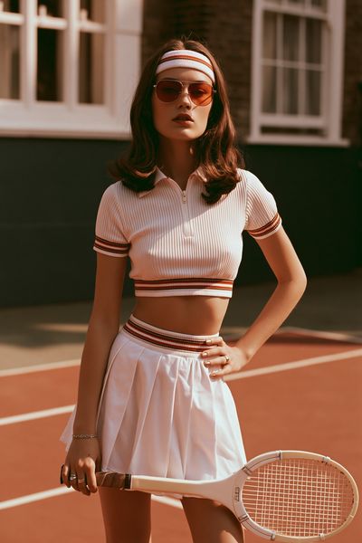 Retro Tennis Portrait Poster. poster