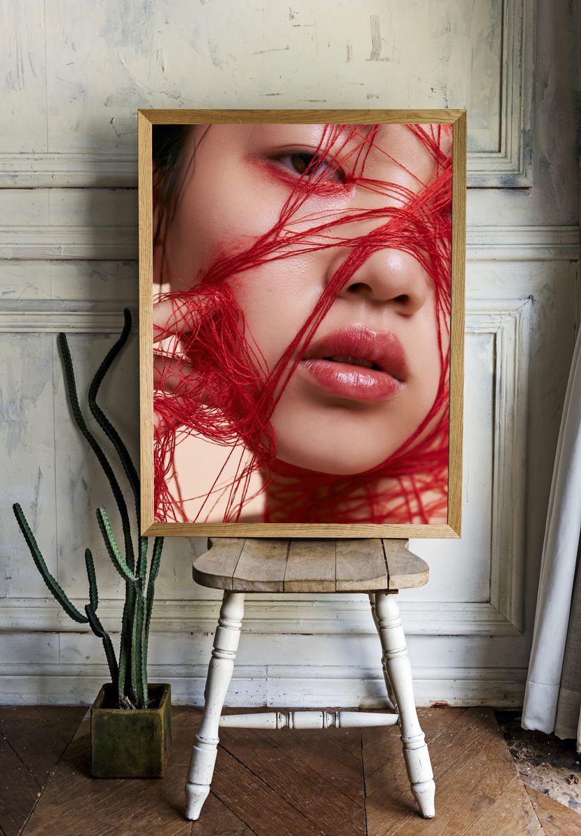 Red Thread Portrait Poster. — room view 1