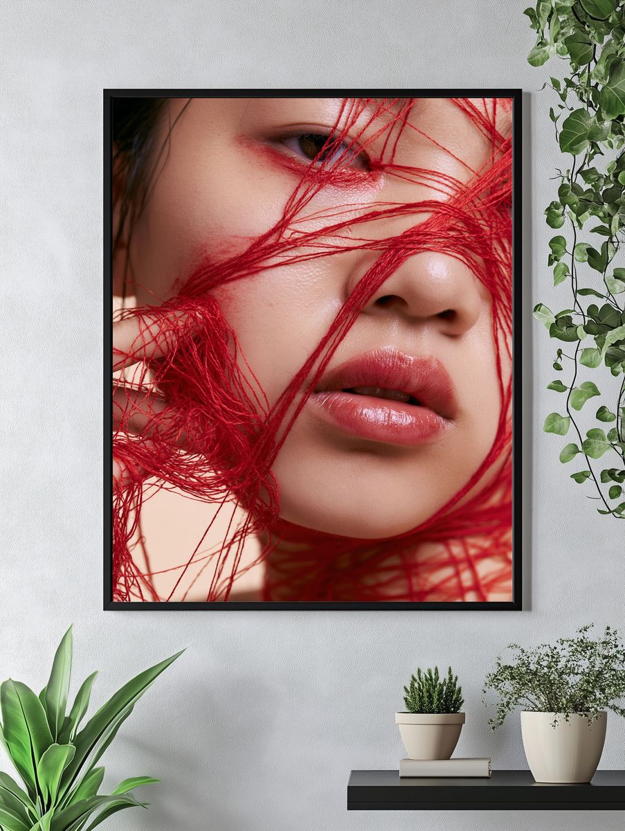 Red Thread Portrait Poster. — room view 4