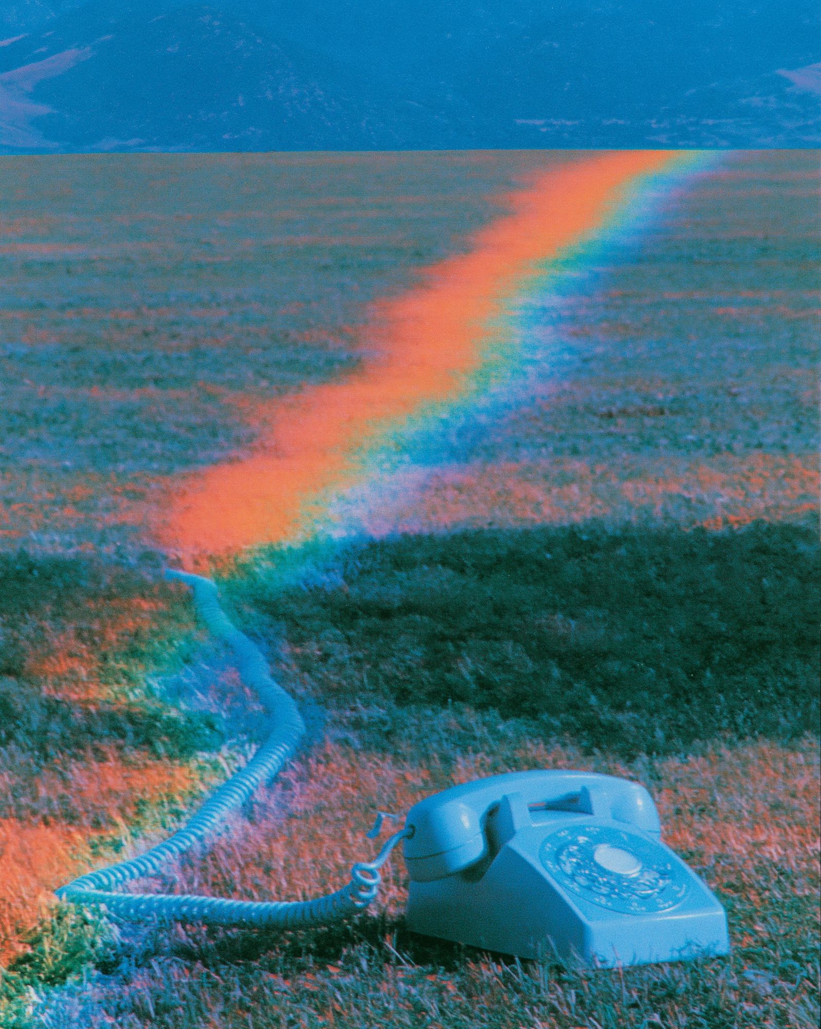 Rainbow Telephone Field Photography Poster. poster — photography art