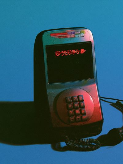 Retro Payphone Neon Poster.