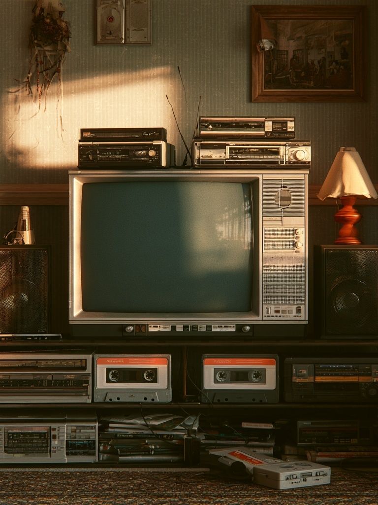 Retro Living Room TV Poster. poster — photography art