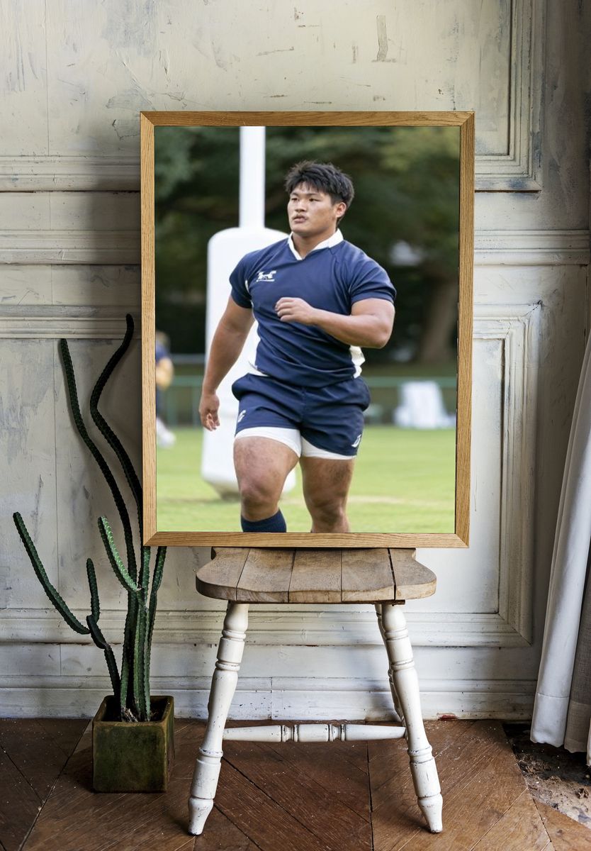 Rugby Player Action Photography Poster. — room view 1