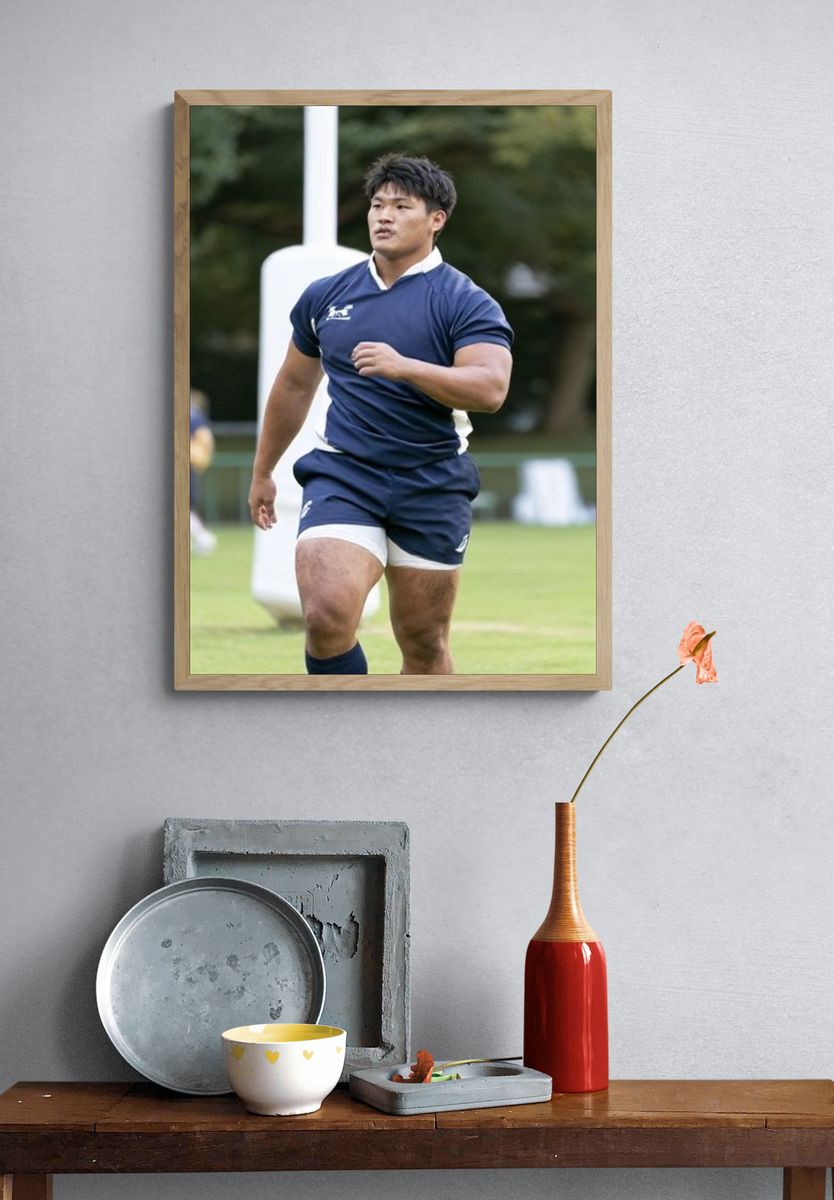 Rugby Player Action Photography Poster. — room view 3