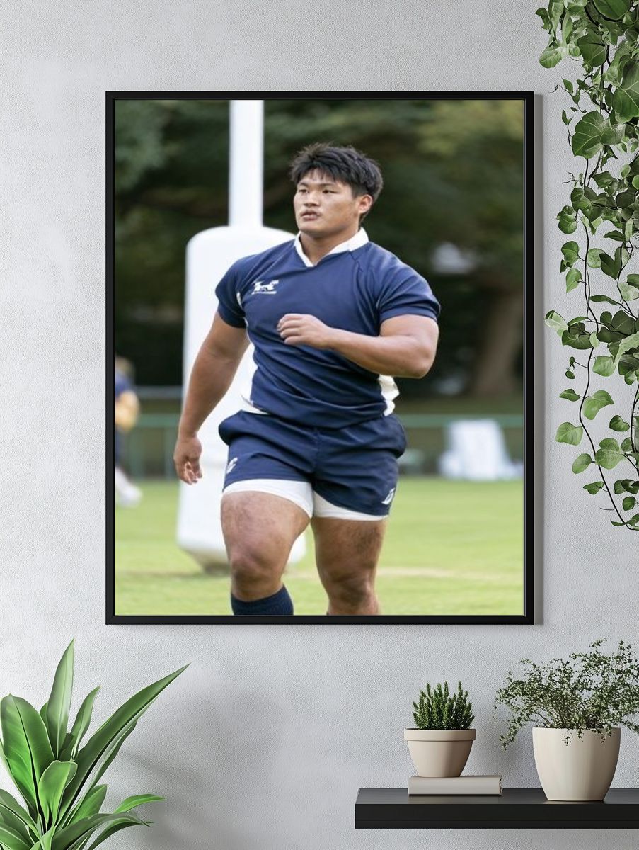 Rugby Player Action Photography Poster. — room view 4
