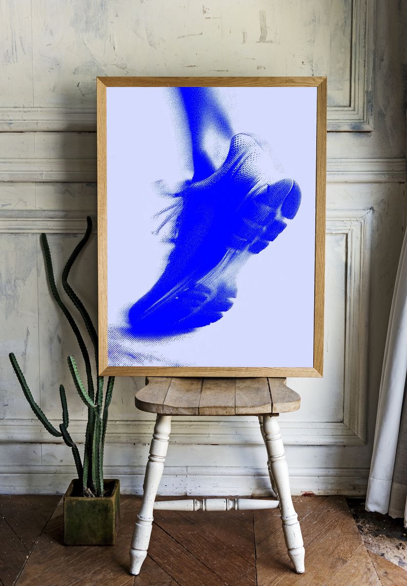 Dynamic Running Shoe — Illustration Print room preview