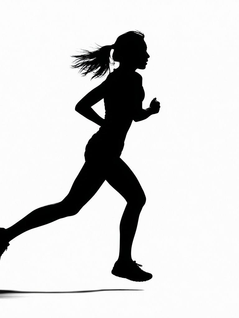 Running Woman Silhouette Poster. poster detail
