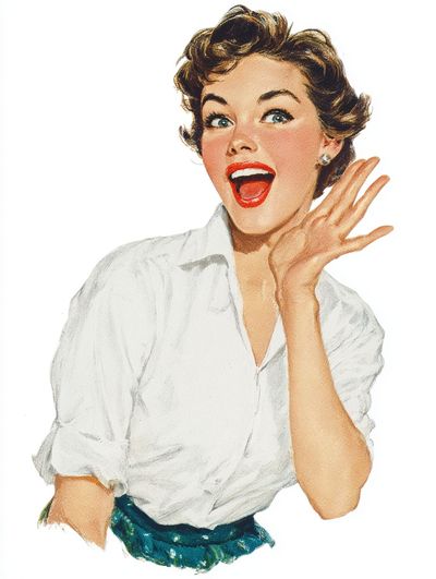 Retro Cheerful Woman