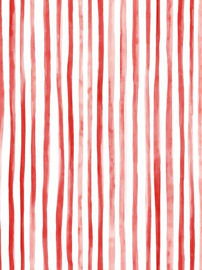 Red Striped Watercolor Pattern Poster. poster print