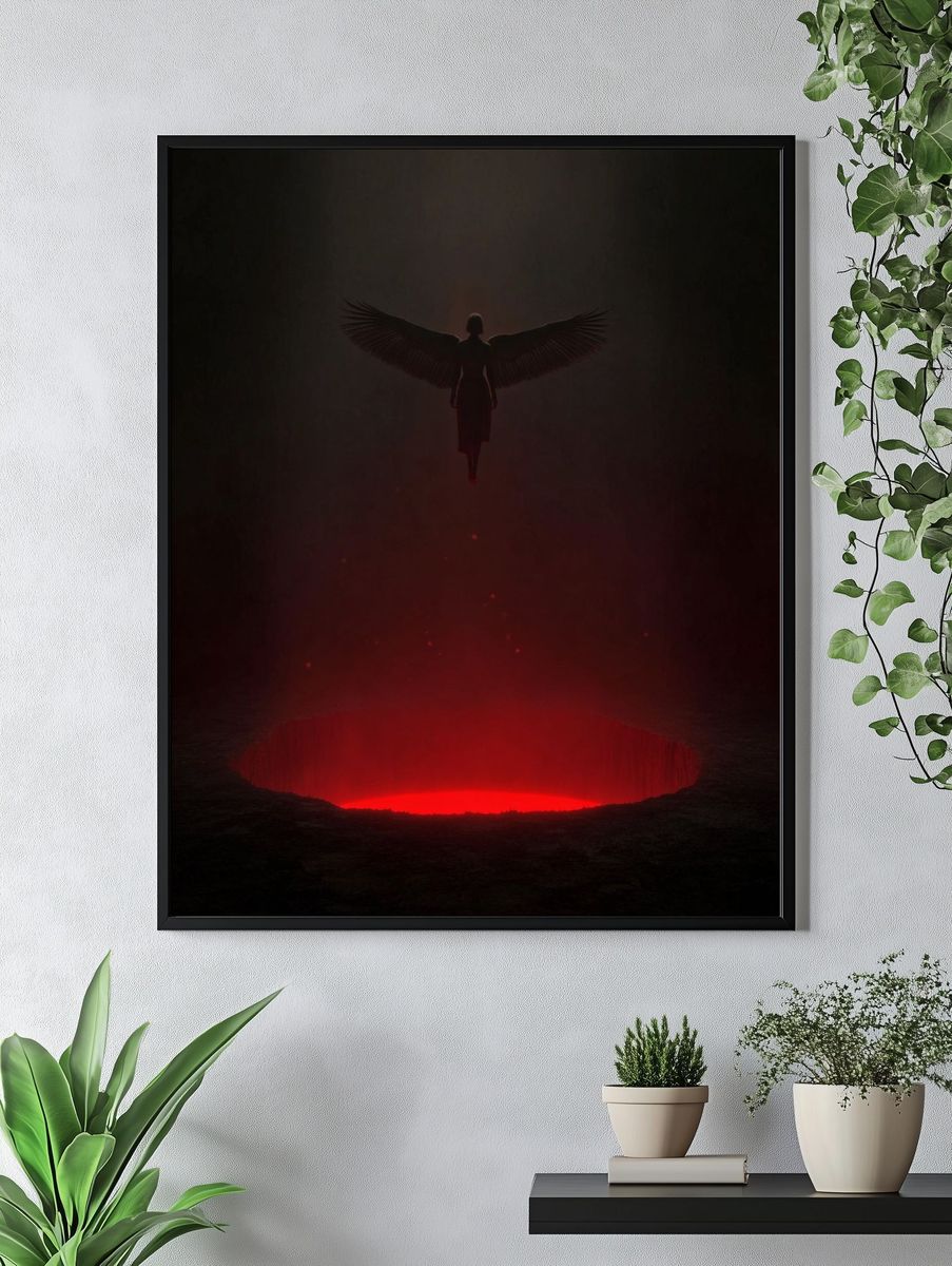 Angel in Darkness — Surrealism Print. — room view 4