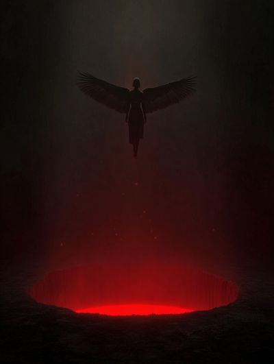Angel in Darkness — Surrealism Print. poster print