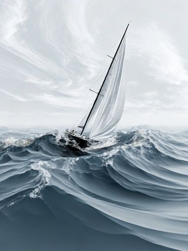 Sailing Through Waves Photography Poster. poster detail