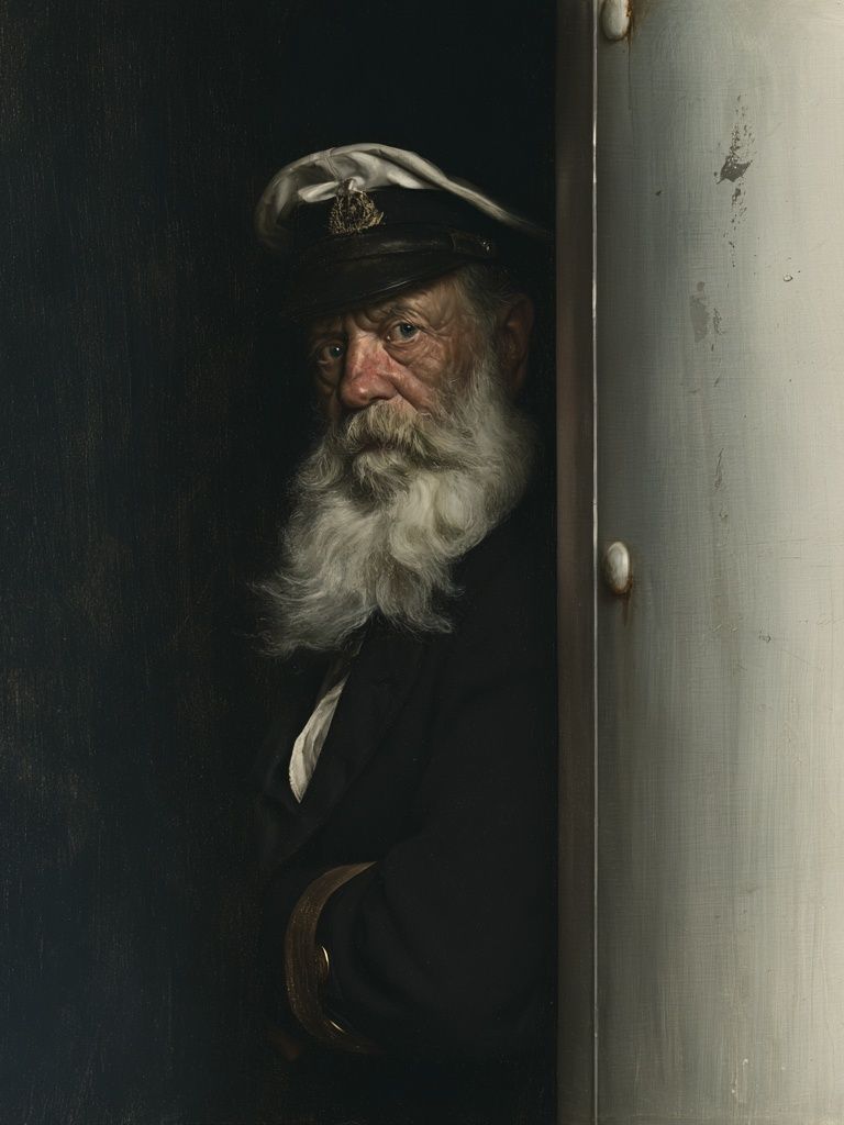 Old Sailor Portrait Photography Poster. poster detail