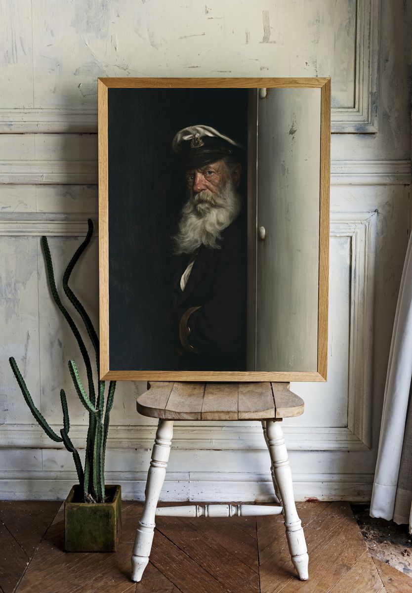 Old Sailor Portrait Photography Poster. — room view 1
