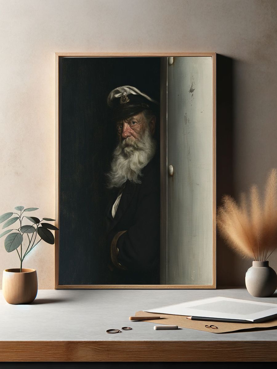 Old Sailor Portrait Photography Poster. — room view 2