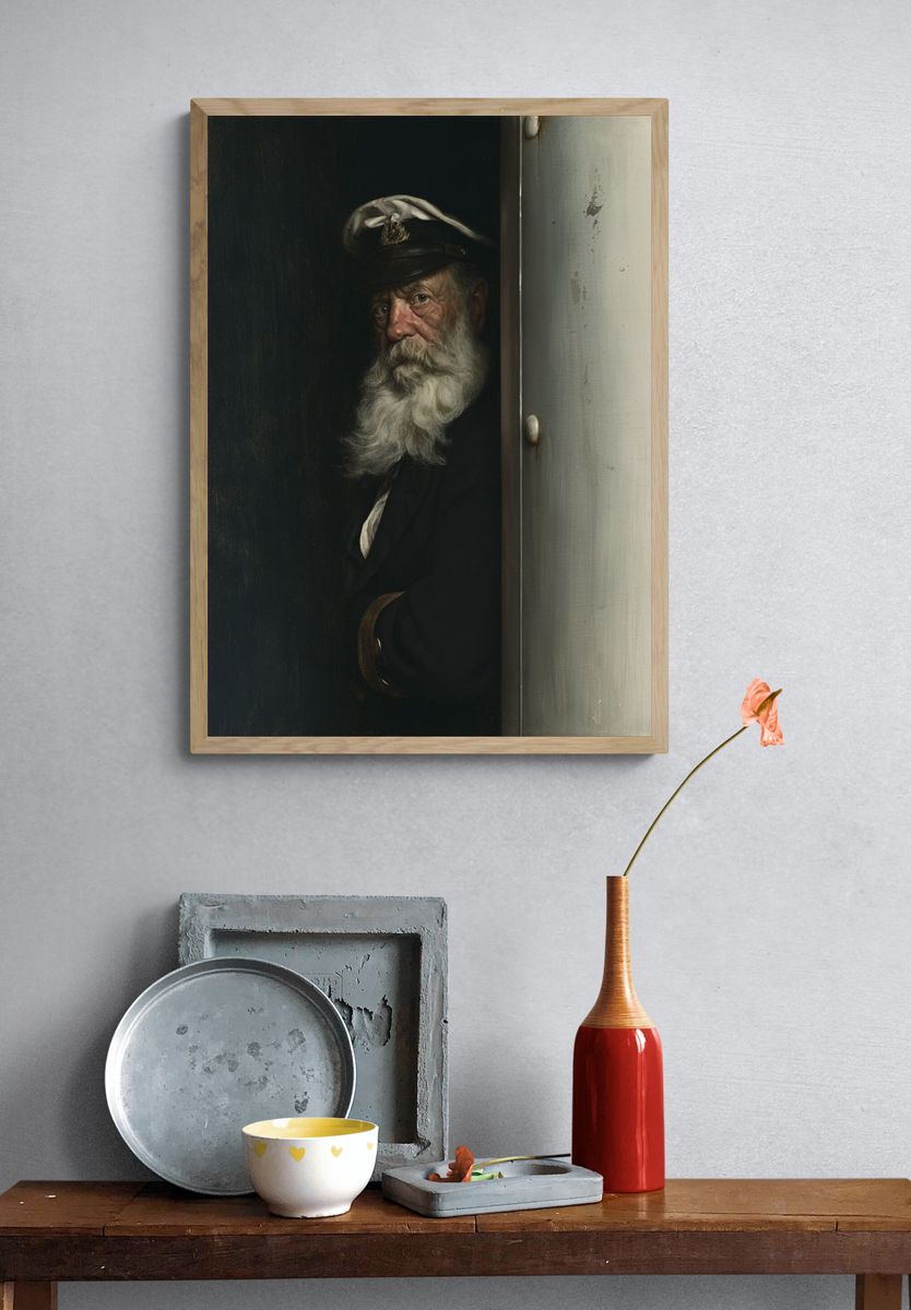 Old Sailor Portrait Photography Poster. — room view 3