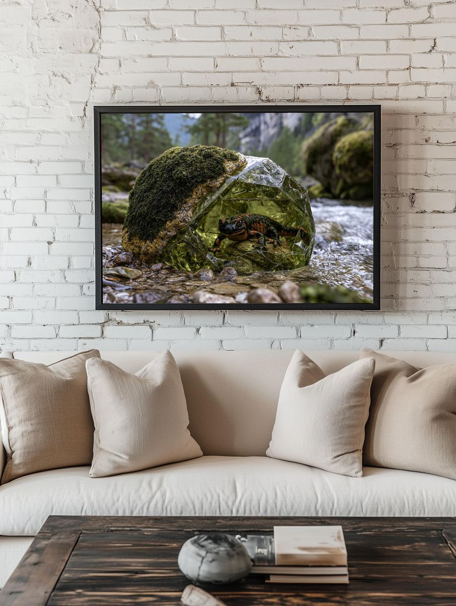 Salamander in Crystal Cave Poster. — room view 1