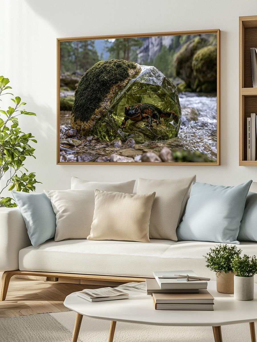 Salamander in Crystal Cave Poster. — room view 2