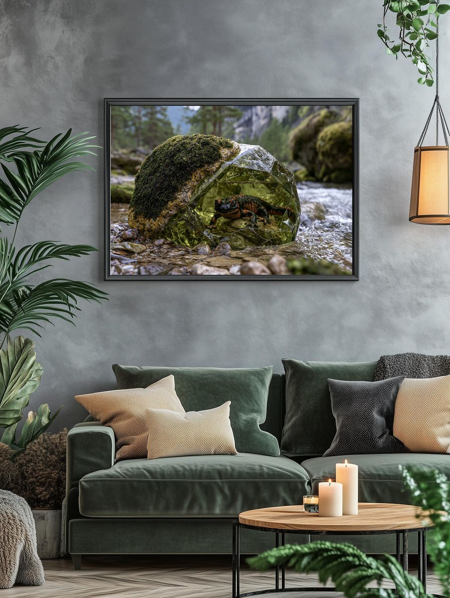 Salamander in Crystal Cave Poster. — room view 4